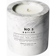 Photogenics & Co. No.3 Sativa Concrete Candle 225G, Lüks Mermer Beton Tasarımlı Mum