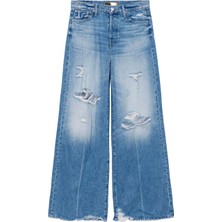 Mother Denim Şık ve Rahat Geniş Paça Kot Pantolon