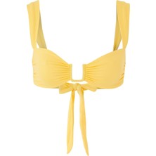 Away That Day Cannes Bağlamalı Bikini Üstü - Sarı