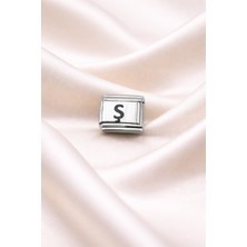 Bşk Virgo Ş Harfli Charm | Paslanmaz Çelik Harf Charm | Kişiye Özel Bileklik Aksesuarı