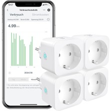 Eightree Eıghtree Wi-Fi Akıllı Priz 4'lü Paket , Alexa, Google Home ve Smartthings Uyumlu