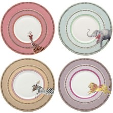 Yvonne Ellen Yemek Tabakları 26,5 cm - Hayvanlar (4'lü Set)