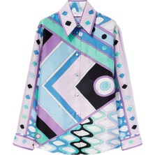 Pucci Şık Vivara Desenli Ipek Twill Gömlek