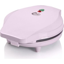 Bestron Mini Kurabiye Yapmak Için Waffle Makinesi, Hayvan Motifli, 700W, Pembe, Yapışmaz Kaplama