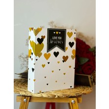 Rabsev Fotoğraf Albümü 15X21CM 100 Fotoğraf Kapasiteli Renkli Love You Desenli Anı Albümü
