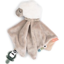 Done By Deer Sheepy Bej Cuddle Battaniyesi Yumuşacık, Emzik Tutuculu Konfor Battaniyesi