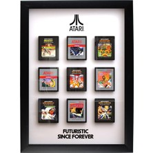 Atari Video Oyun Kasetleri 3D Çerçeve, Retro Oyun Temalı Dekoratif Tablo