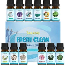 Salking Temiz Uçucu Yağ Seti 12X10ML, Aroma Terapisi Için Ferahlatıcı Doğal Kokular