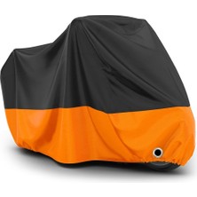Favoto Su Geçirmez Motosiklet Örtüsü Xxl, Uv ve Toz Koruma, Oxford Kumaş, Turuncu-Siyah