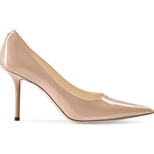 Jimmy Choo Parlak Rugan Deri Topuklu Ayakkabı - Pembe