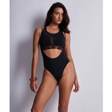 Aubade Hot Motion Body, Flashdance Ilhamlı 80'ler Athleisure Body, Vücut Şekillendirici, File Detaylı