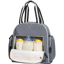Sunveno Signature Maternity Bebek Bezi Çantası, Gri Çok Fonksiyonlu 45X30X20 cm