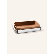 Philippi A Tavola Ekmek Sepeti, Paslanmaz Çelik ve Keten Tekstil, 5X25X16 cm