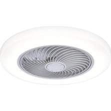 Tdoo Işıklı Tavan Vantilatörü, Alçak Profilli 20.5” Gömme Montaj, 7 Kanatlı, 3 Rüzgar Hızı, 3 Renk Ayarı