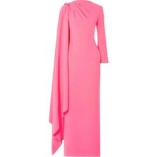 Solace London Lydia Pelerinli Maxi Elbise - Pembe