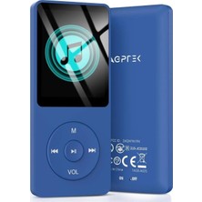 Agptek A02 Mp3 Çalar 8gb, 70 Saat Müzik Süresi, Hi-Fi Ses, Fm Radyo, E-Kitap Destekli, Koyu Mavi