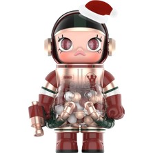 Pop Mart Mega Space Molly %400 Noel 2024 Figürü, Özel Tasarım Koleksiyonluk Yılbaşı Oyuncağı