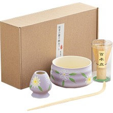 Uhoome 4 Parçalı Japon Matcha Seti - Matcha Çırpıcısı, Bambu Ölçü Kaşığı,  Geleneksel Matcha Seti