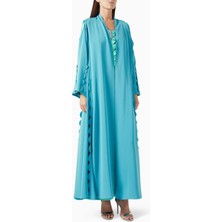 The Cap Project Modern Açık Ön Abaya Kol Detaylı Şal ile Gelen Şık Tasarım