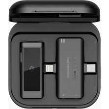 Powerology Mfi Mono Kablosuz Yaka Mikrofonu Lightning & Type-C