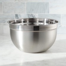 Crate & Barrel Paslanmaz Çelik 4.7l Kase, Hindistan Üretimi, Denge ve Sağlamlık Için Tasarlanmış Düz Taban