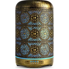 Salking 260ML Metal Aroma Difüzörü, 7 Renk Işık, Otomatik Kapanma, Esansiyel Yağlar Için