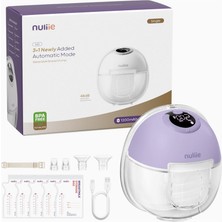 Nuliie S32 Elektrikli Taşınabilir Göğüs Pompası Mor