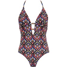 Aubade Sunkissed Allure Derin Dekolteli Ikat Desenli Ayarlanabilir Askılı Kadın Mayo