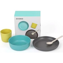 Ekobo Çocuk Yemek Takımı ve Kaşık, 4'lü Set