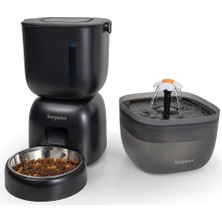Sarpaws Otomatik Kedi Maması Dispenseri ve Kedi Su Sebili Fw1, Zaman Kontrollü ve Sesli Kayıt Özelliği