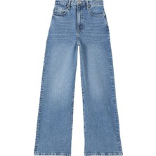 Outland Denim Yüksek Bel Geniş Paça Jean Pantolon