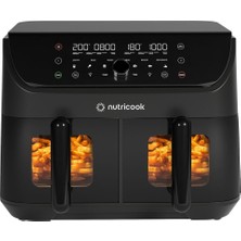 Nutricook Air Fryer Duo 2 Vision 8.5l 12 Akıllı Program, Çift Sepet, 2400 Watt, Senkronize Pişirme