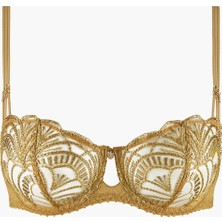 Aubade Vibes Yarım Kaplı Sütyen, Üçlü Askılı ve Gold Detaylı Modern Işlemeli Tasarım