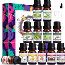 Salking Uçucu Yağ Seti 12X10ML, %100 Organik Aroma Terapi Yağları