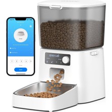 Oneisall 3.5l Otomatik Kedi Besleyici, Wi-Fi Akıllı Uygulama Kontrolü, 1-10 Öğün