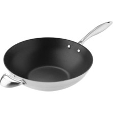 Scanpan Ctx Wok Tava 32CM, 5 Katmanlı Çelik ve Alüminyum Yapı, Indüksiyon Uyumlu
