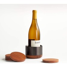 Crate & Barrel Fenton Grafit ve Ahşap Şarap Altlığı Seti