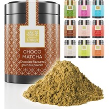 Çikolata Aromalı Premium Japon Matcha Tozu 30G Şeker Ilavesiz Vegan, Metal Kutuda