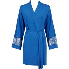 Aubade Lazy Days Kimono Seiden-Modal Kumaş ve Dantel Detaylı