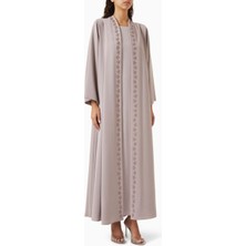 HOMA Q Şık Abaya Seti Için Yumuşak Crepe Tasarım ve Zarif Detaylar