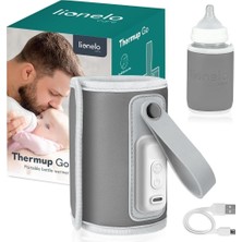 Lionelo Thermup Go Taşınabilir Biberon Isıtıcısı, USB Şarj, 24 Saat Isı Koruma