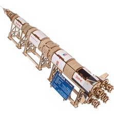 Ugears Saturn V Model Roket Seti ,yetişkinler Için 3D Ahşap Bulmaca ,ahşap Roket Uzay Gemisi Modeli