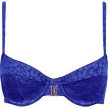 Aubade Colours Flow Balkonet Bikini Üstü, Leopar Desenli, Altın Detaylı, Destekli Üç Çeyrek Kap