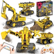 Ulikey Technik Uzaktan Kumandalı 5'i 1 Arada Robot Oyuncağı, Kazıcı, Buldozer ve Forklift