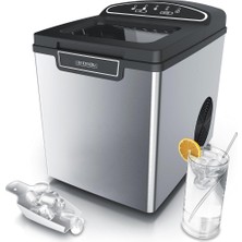 Arendo 1.8l Paslanmaz Çelik Buz Makinesi Bpa Free, Hızlı Üretim, 2 Boy Buz Seçeneği