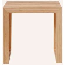 Cinas Masif Ahşap Hocker 35 x 45 Cm, Çok Amaçlı Tabure & Sehpa | Iskandinav Tasarım