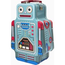 Suck Uk Robot Öğle Yemeği Kutusu, Retro Teneke Tasarım, Sandviç ve Atıştırmalıklar Için Geniş Alan