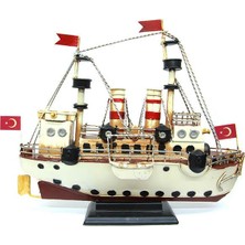 Metal Gemi Biblo Dekoratif Hediyelik