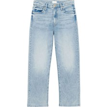 Mother Denim Şık ve Rahat Zipli Bilek Boy Kot Pantolon