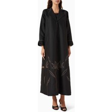 Rauaa Official Floral Nakışlı Abaya ve Şeila ile Şık ve Rahat Tasarım